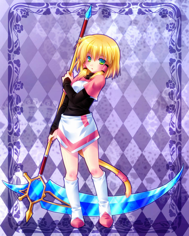 argyle, argyle_background, bad_id, blonde_hair, boots, female, final_fantasy, final_fantasy_ix