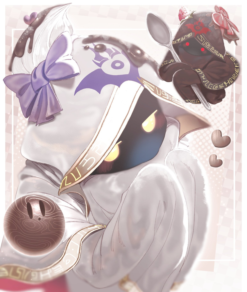 1boy, cloak, commentary_request, corrupt_hyness, dual_persona, glowing, gold_trim, highres