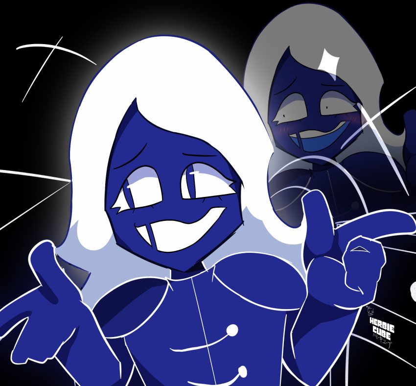 1boy, 2025, 2d, artist_name, black_background, blue_skin, colored_skin, deltarune