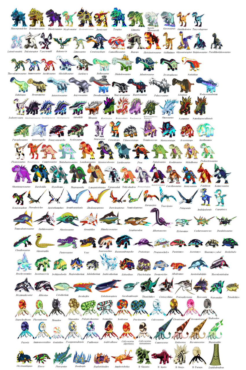 ammonite, creature, crocodile, crocodilian, dinosaur, elemental_animal, feathered_dinosaur, fossil