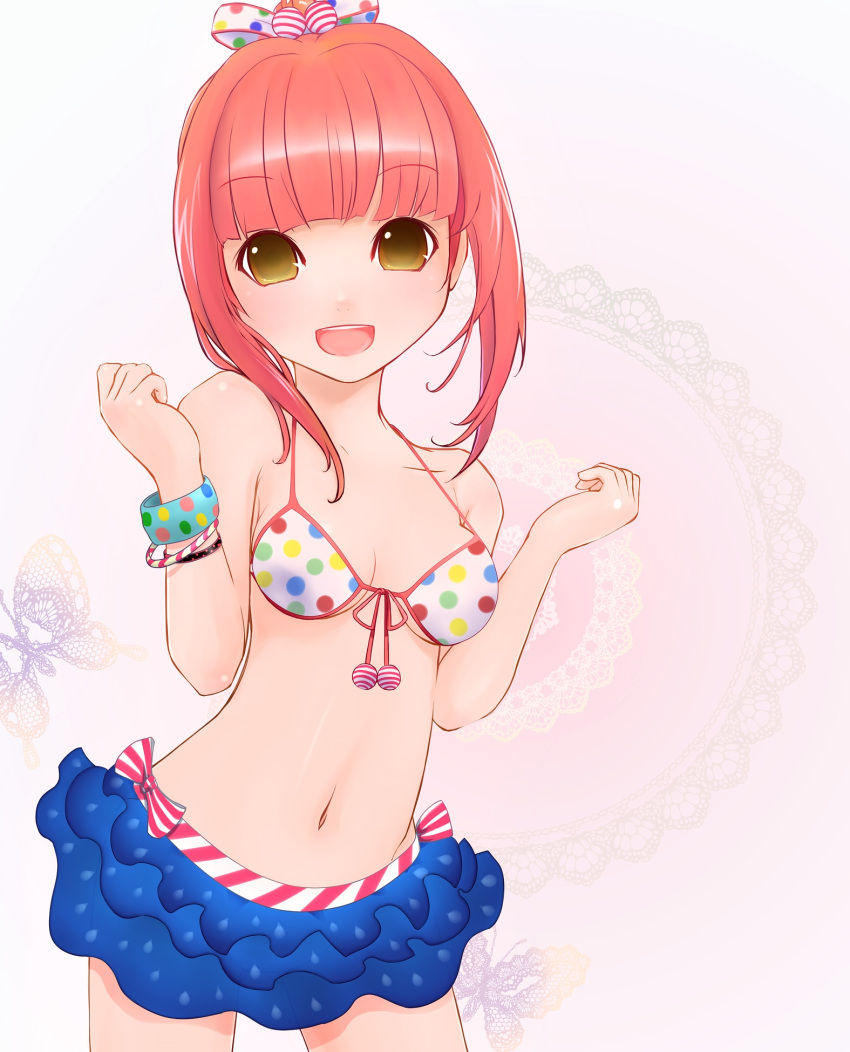:d, artist_request, bikini, bow, bracelet, breasts, highres, jewelry