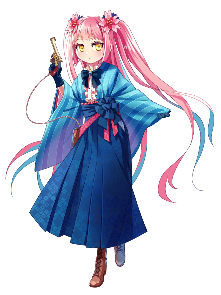 1girl, black_bow, black_gloves, blush, boots, bow, brown_boots, colornix