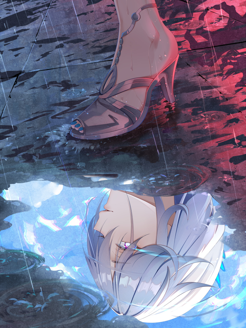 absurdres, blue_nails, commentary_request, feet, high_heels, highres, honkai:_star_rail, honkai_(series)