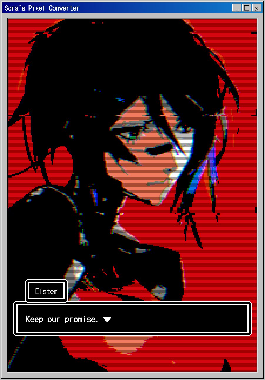 black_hair, closed_mouth, crt, dialogue_box, elster_(signalis), english_text, glitch, green_eyes