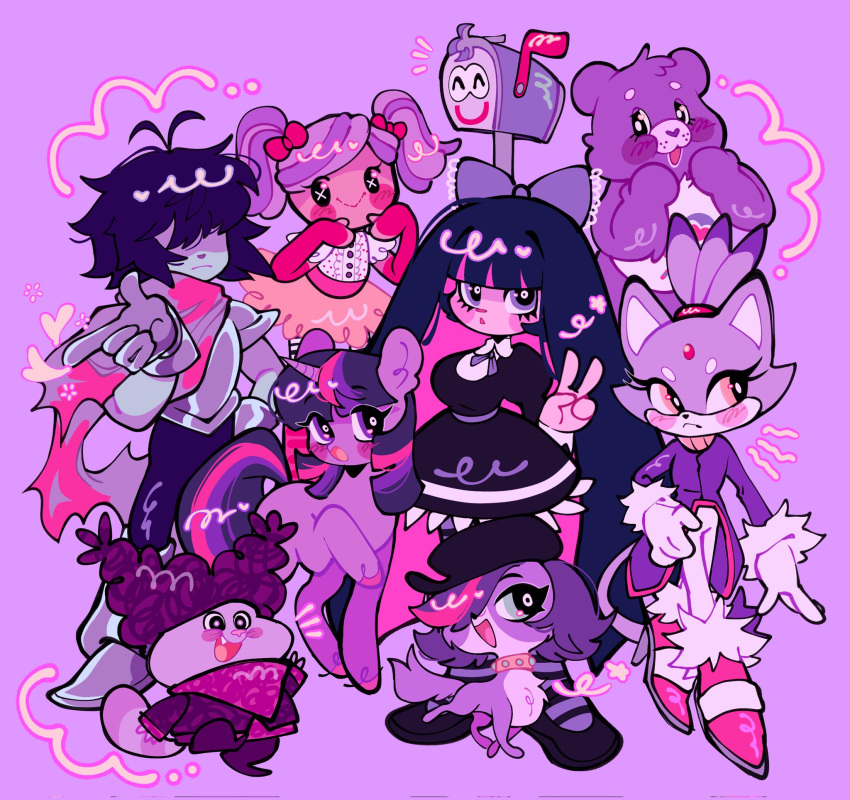 1other, 2boys, 5girls, bear, blaze_the_cat, blue's_clues, care_bears, chowder_(character)