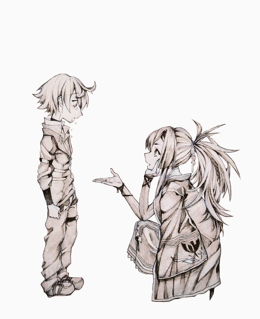 1boy, 1girl, bridal_gauntlets, child, clenched_hand, commentary_request, crying, crying_with_eyes_open