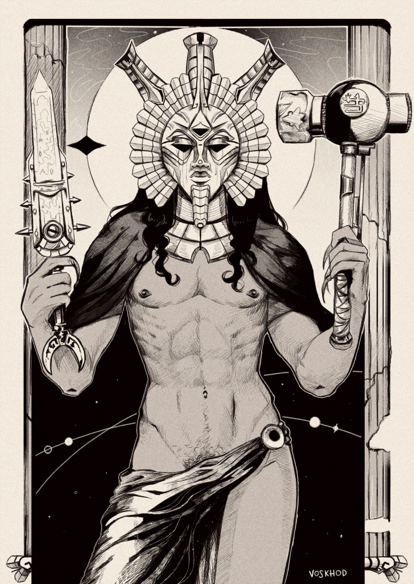 1boy, absurdres, artist_name, black_background, black_hair, claws, colored_skin, commentary