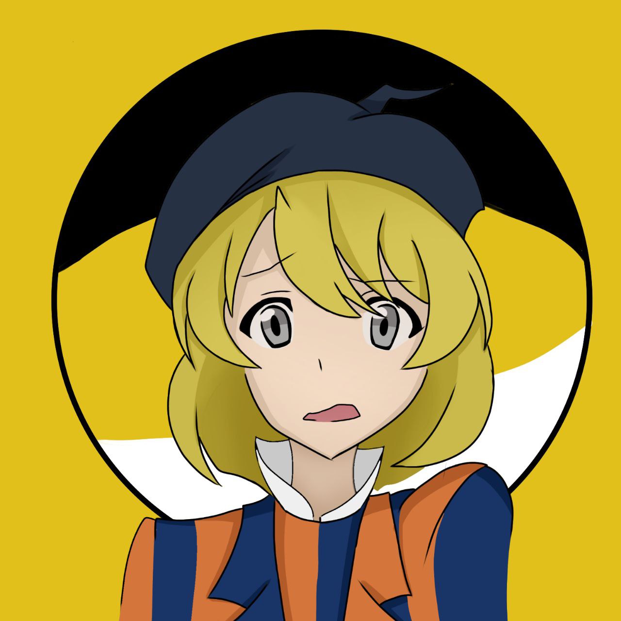 beret, black_hat, blonde_hair, cyuuritsu_school_uniform, girls_und_panzer, grey_eyes, hat, highres