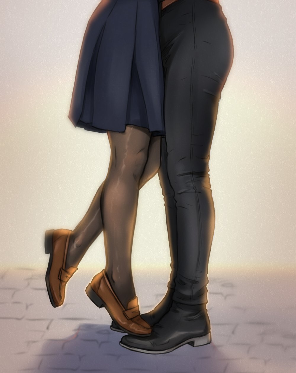 2girls, hashtag-only_commentary, highres, implied_kiss, jujutsu_kaisen, kugisaki_nobara, lumen_sky, multiple_girls