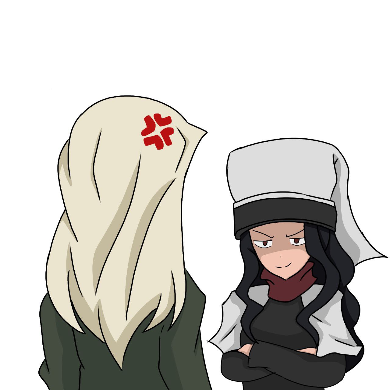 2girls, black_hair, blonde_hair, bosporus_(girls_und_panzer), clara_(girls_und_panzer), girls_und_panzer, hat, highres, ivan_(2213432), kebab_military_uniform, multiple_girls, non-web_source, pravda_school_uniform, red_eyes, school_uniform, simple_background