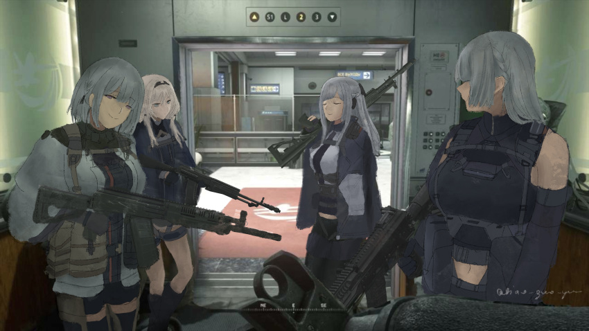 4girls, absurdres, ak-12, ak-12_(girls'_frontline), ak-15, ak-15_(girls'_frontline), an-94, an-94_(girls'_frontline)