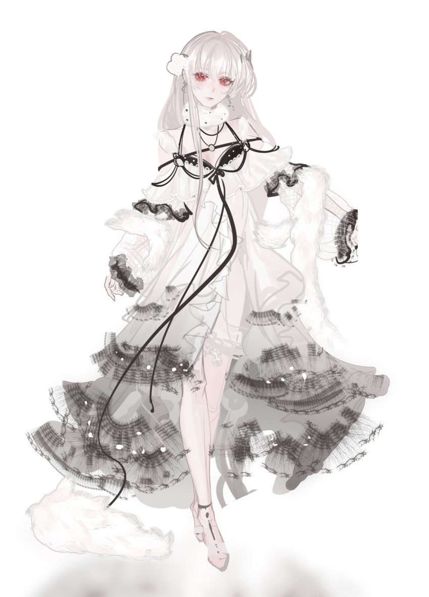 1girl, absurdres, coquelic_(path_to_nowhere), dress, full_body, highres, kong_tiao_bo_zi, looking_at_viewer