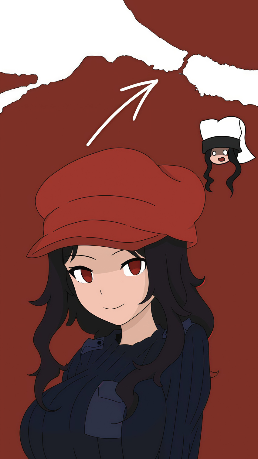 1girl, absurdres, bosporus_(girls_und_panzer), breasts, brown_hair, girls_und_panzer, hat, highres