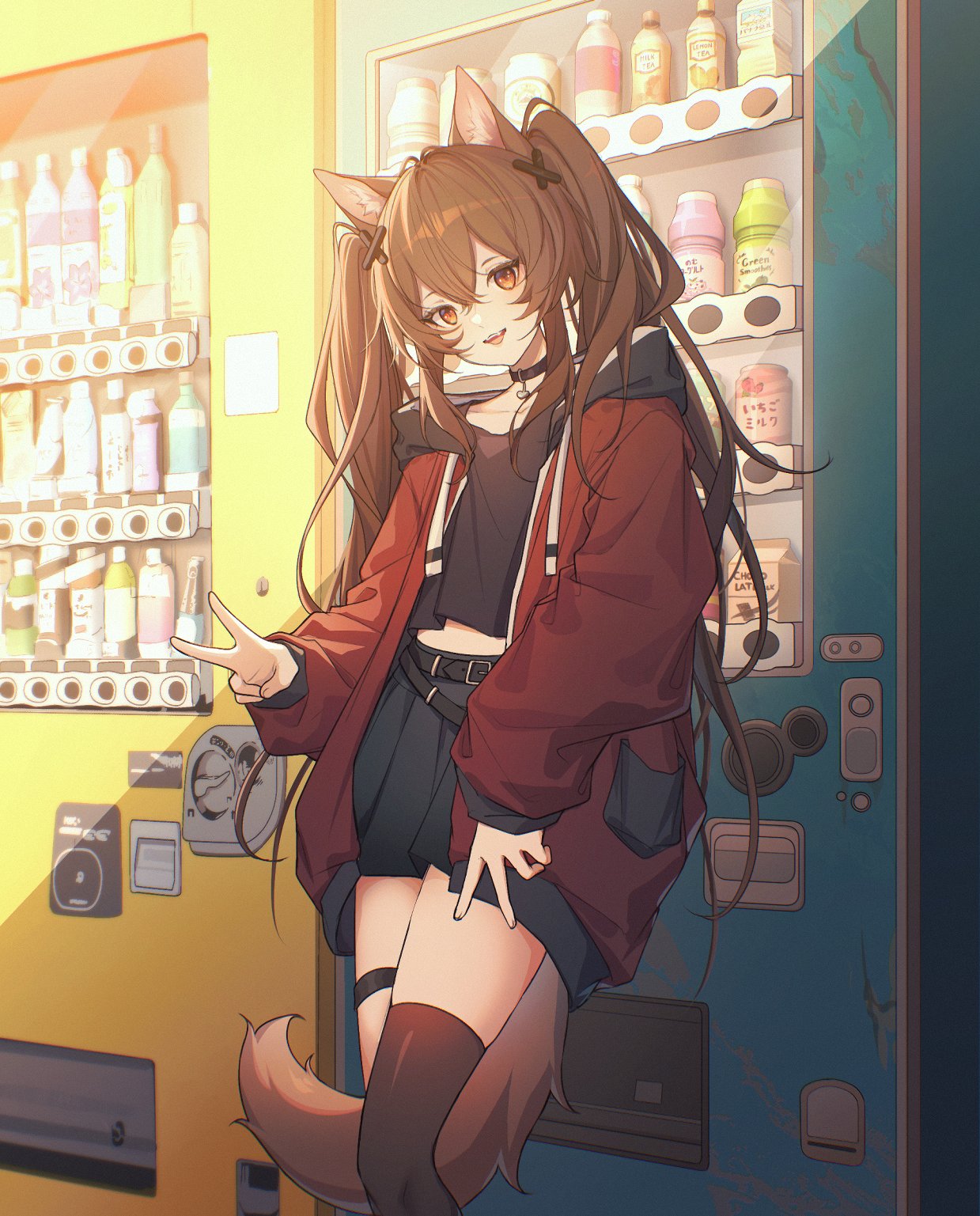 1girl, :d, alternate_costume, angelina_(arknights), animal_ear_fluff, animal_ears, arknights, arknights:_endfield