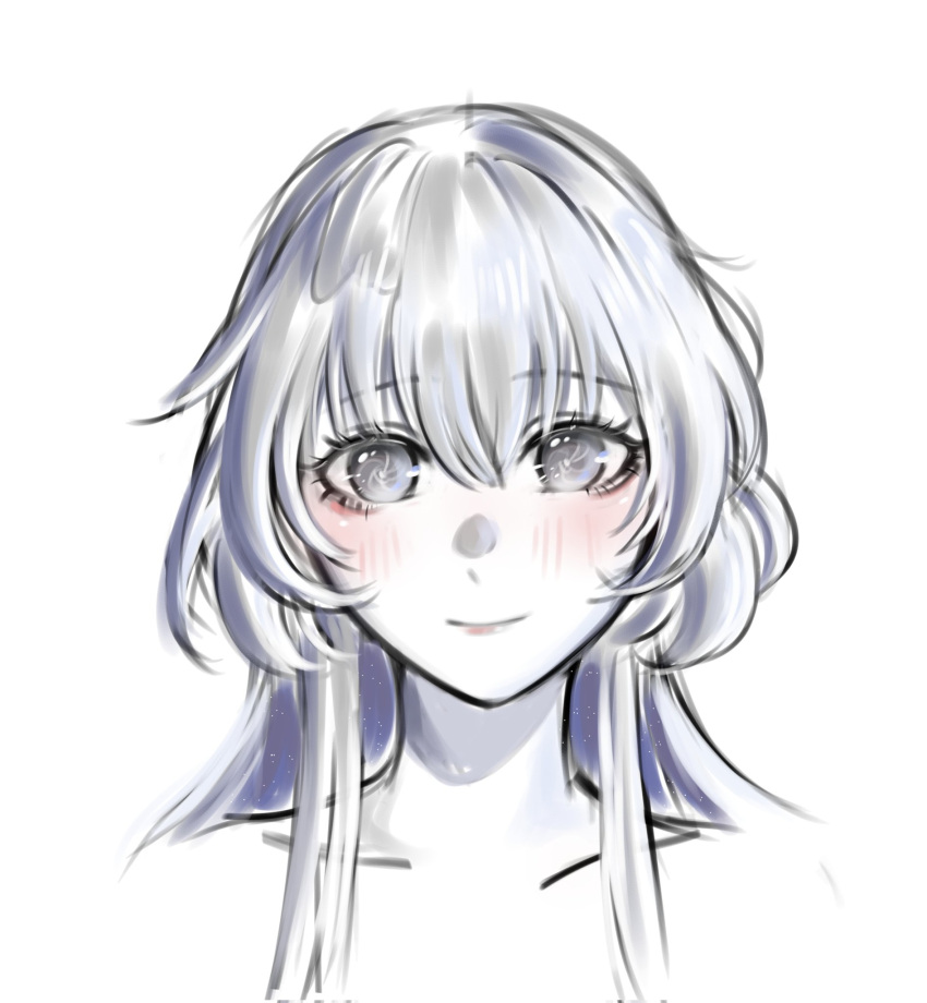 1girl, alternate_skin_color, closed_mouth, colored_skin, commentary, cropped_shoulders, dot_nose, english_commentary