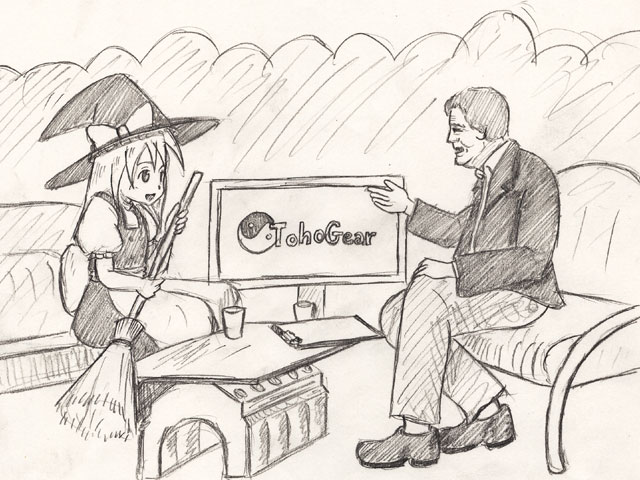 broom, chair, chenowski, clipboard, cup, hat, jeremy_clarkson, kirisame_marisa