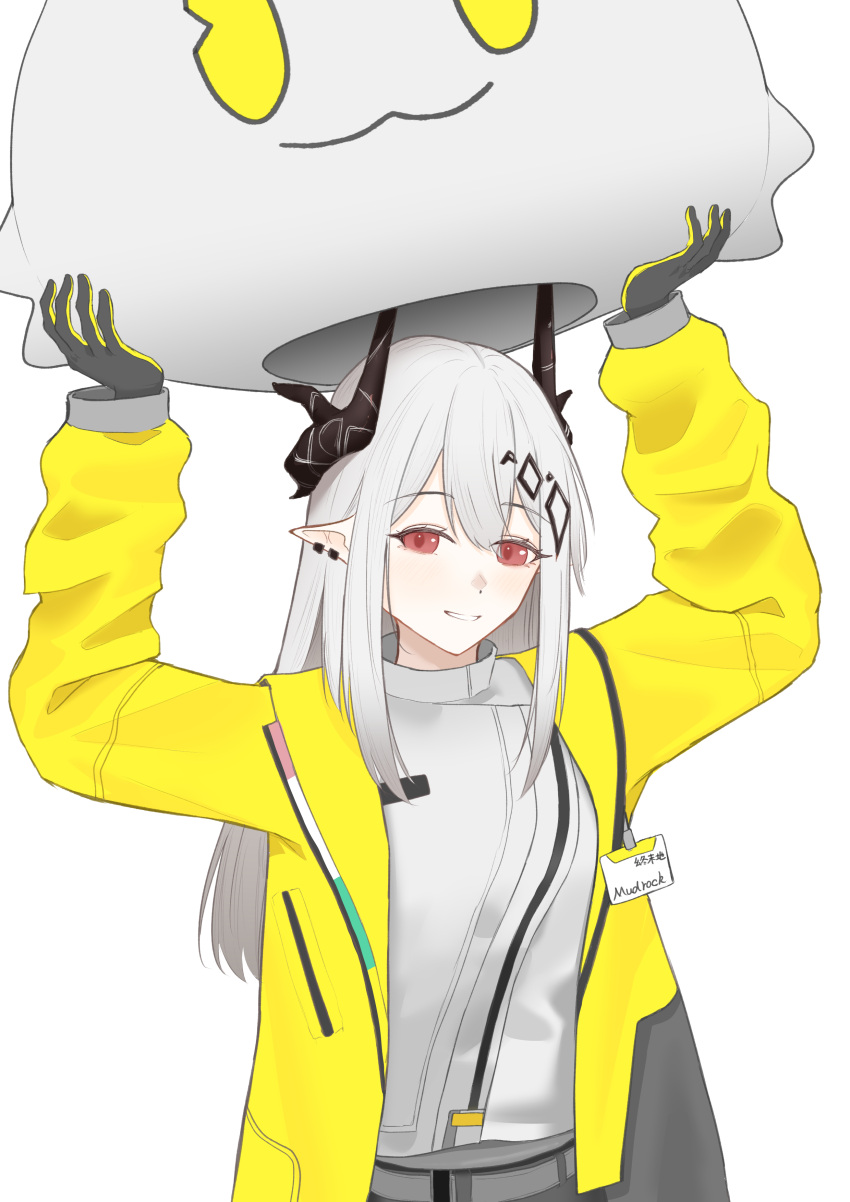 1girl, absurdres, arknights, arknights:_endfield, black_gloves, commentary, demon_girl, demon_horns