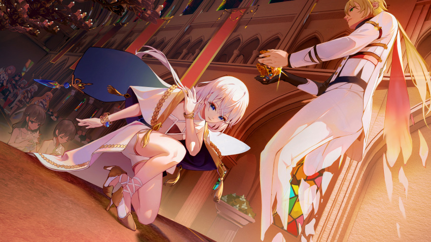 2girls, 6+girls, absurdres, blonde_hair, blue_eyes, bronya_zaychik, bronya_zaychik_(drive_kometa), bronya_zaychik_(yamabuki_armor)