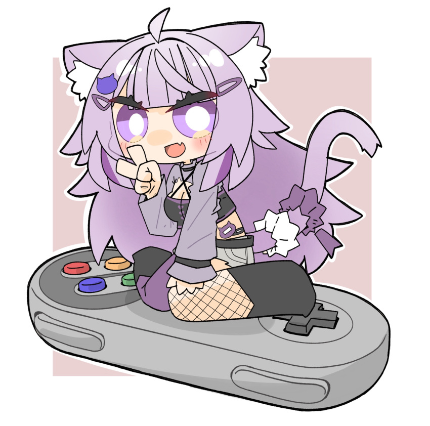 1girl, ahoge, and_takashi, animal_ear_fluff, animal_ears, asymmetrical_legwear, black_choker, black_shirt