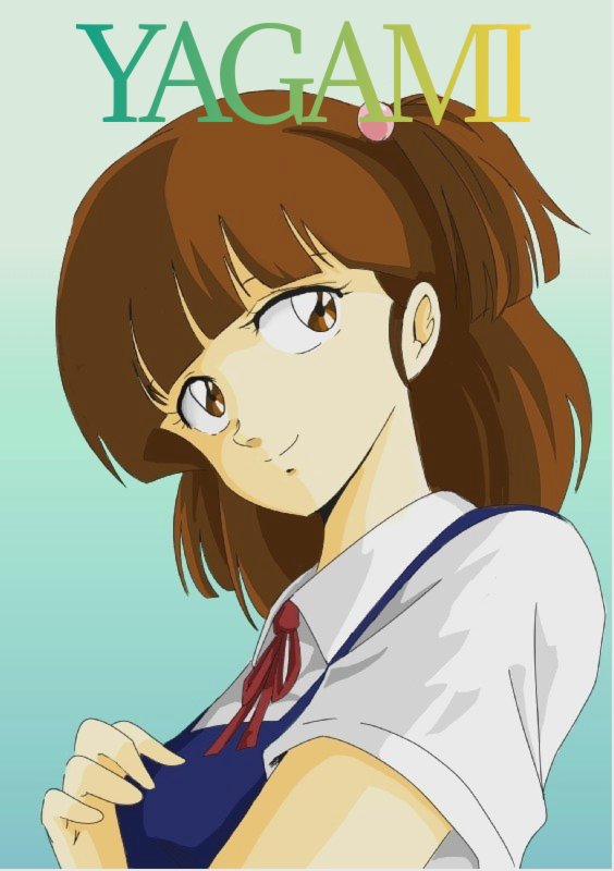 1girl, bow, bowtie, brown_eyes, brown_hair, character_name, collar, green_background, hand_on_own_chest, hashtag-only_commentary, looking_at_viewer, maison_ikkoku, misoman_ichigou, red_bow, red_bowtie, sailor, short_sleeves, short_twintails, simple_background, smile, twintails, yagami_ibuki