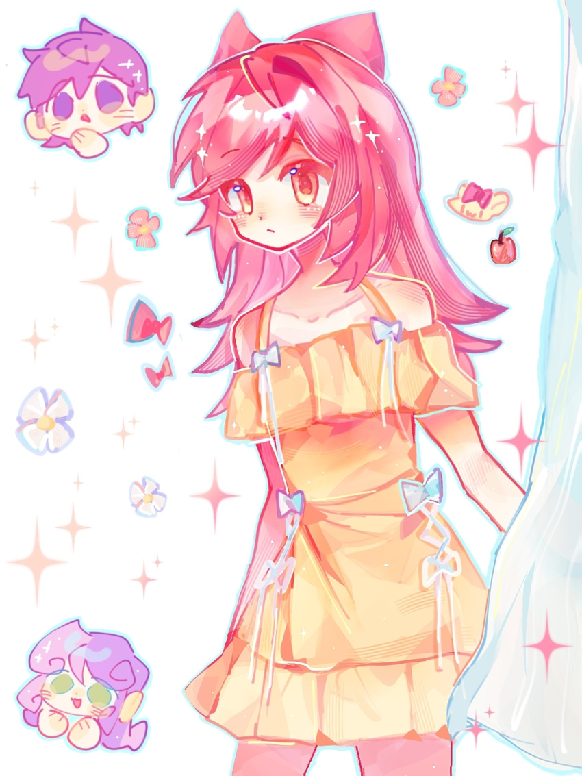 3girls, acg49, apple_bloom, blush, cutie_mark_crusaders, dress, food, green_eyes