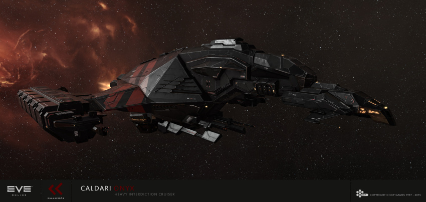 3d, advanced_ship_(eve_online), brown_background, caldari_state_(eve_online), clouds, commentary, company_logo, company_name