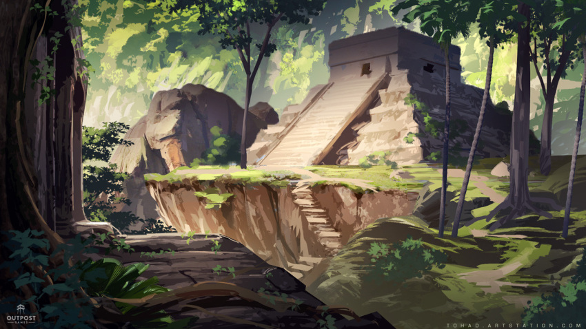architecture, boulder, building, bush, cliff, commentary, english_commentary, grass