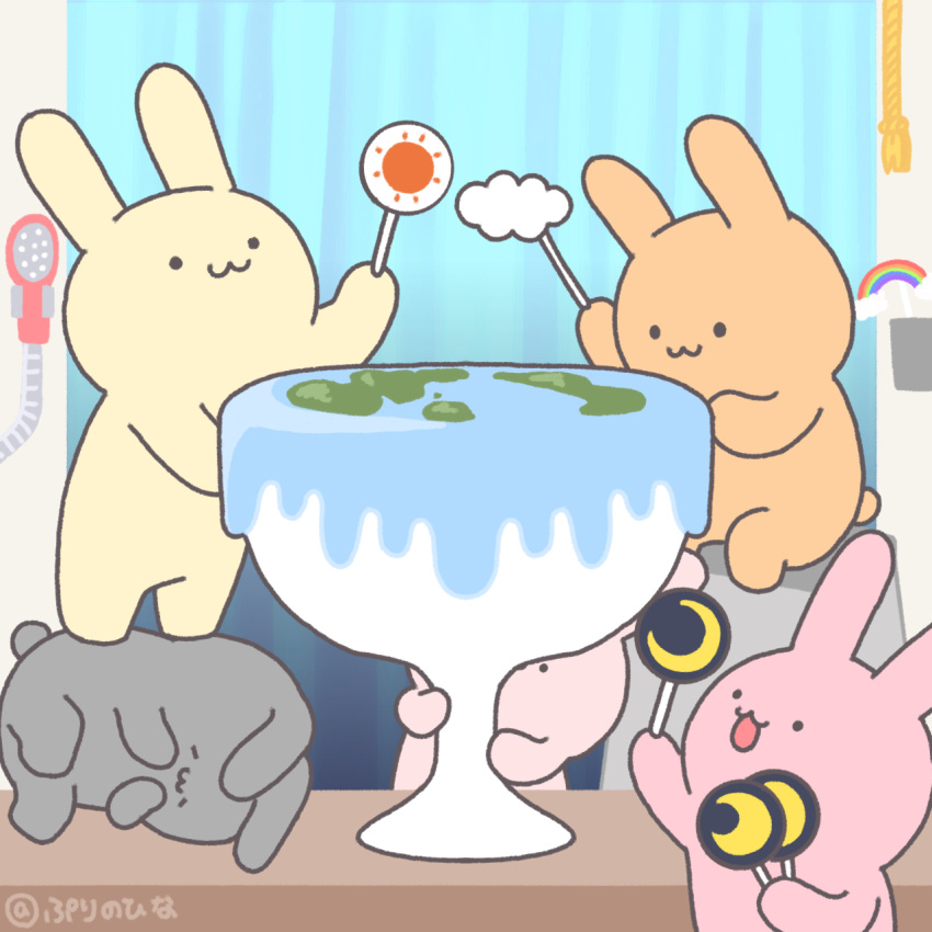 :3, chalice, clouds, crescent, cup, flat_earth, highres, holding