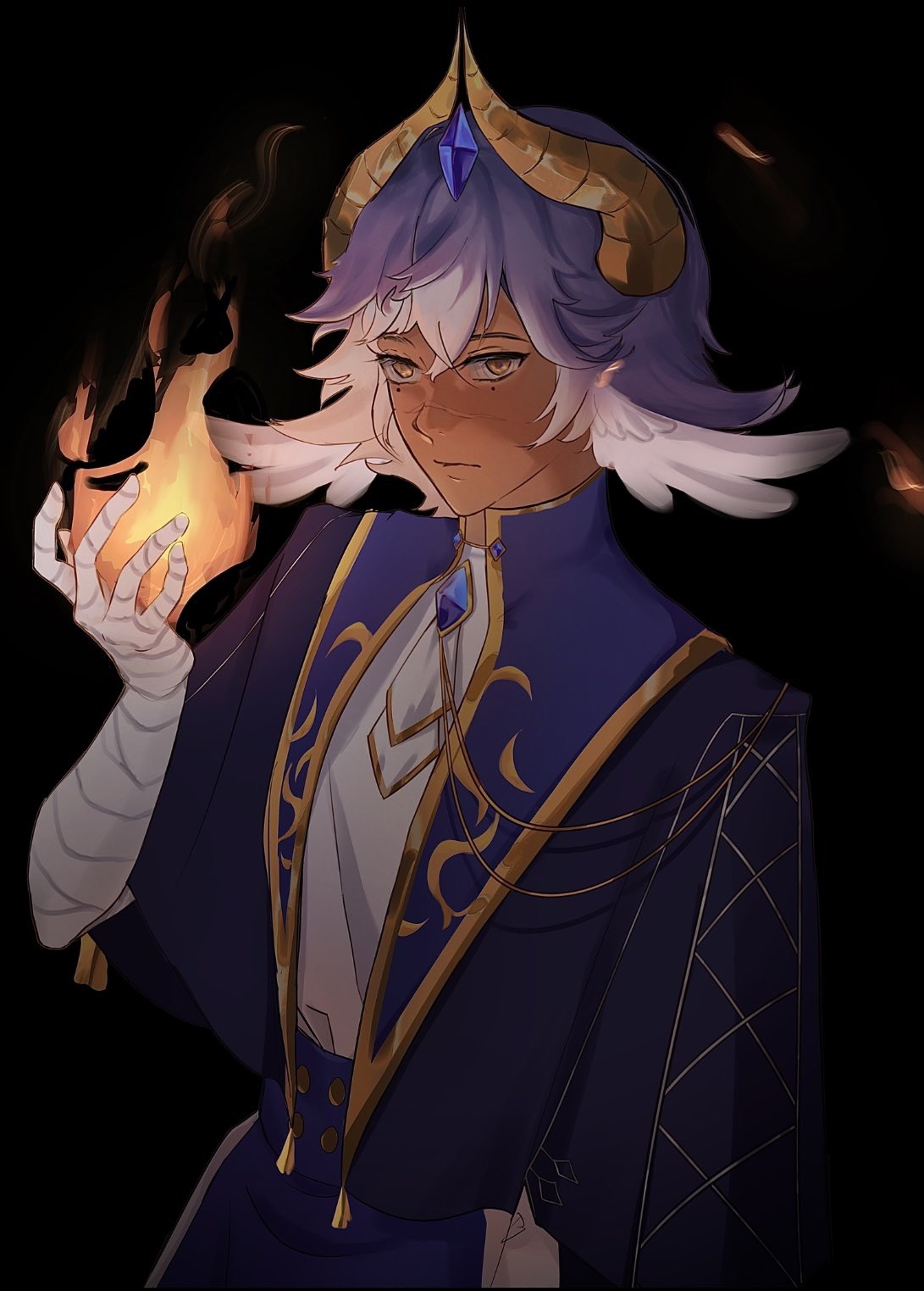 1boy, aerea, animal_ears, argyle_clothes, argyle_sleeves, art_fight_attack, bandaged_arm, bandaged_hand