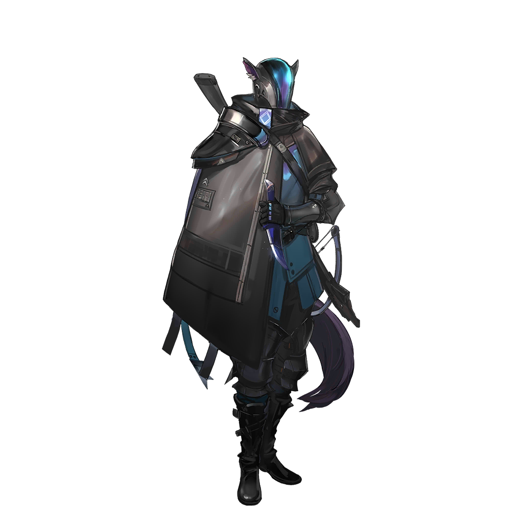 1boy, animal_ears, arknights, arm_on_own_stomach, belt, black_cape, boots, cape