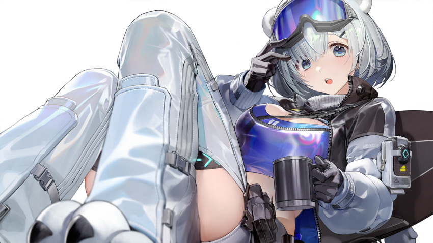 1girl, animal_ears, arknights, arknights:_endfield, aurora_(arknights), bear_ears, bear_girl, black_gloves