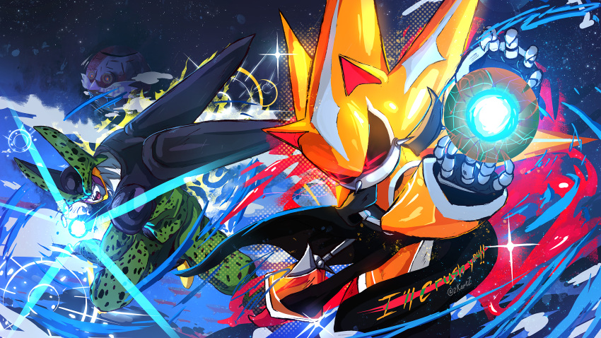 2boys, 2kartz, absurdres, animal_nose, armor, aura, battle, black_sclera