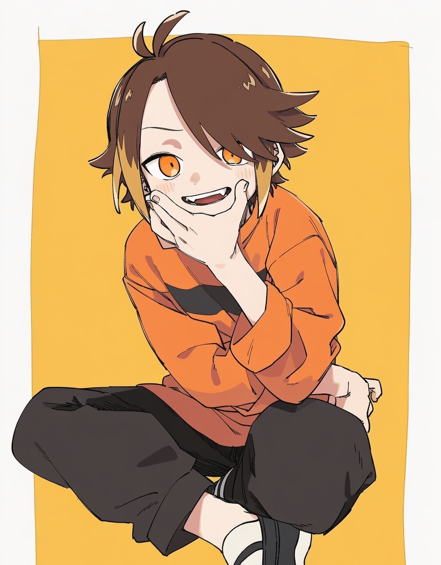 1boy, ai-assisted, black_pants, black_shoes, braker_(kuku88), brown_hair, child, colokhan