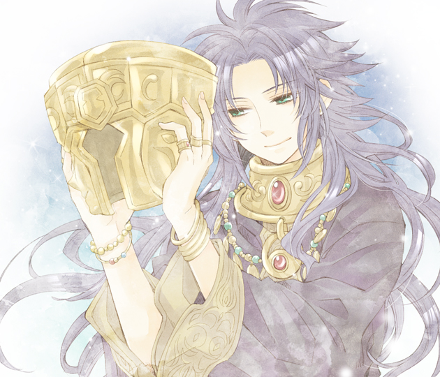 bishounen, blue_hair, gemini_saga, green_eyes, helmet, jewelry, long_hair, male