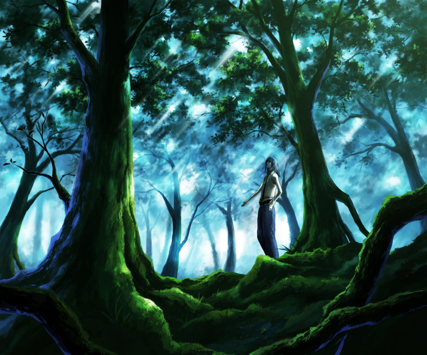 asato-sagamihara, highres, kingdom_hearts, long_hair, male, riku, silver_hair, solo