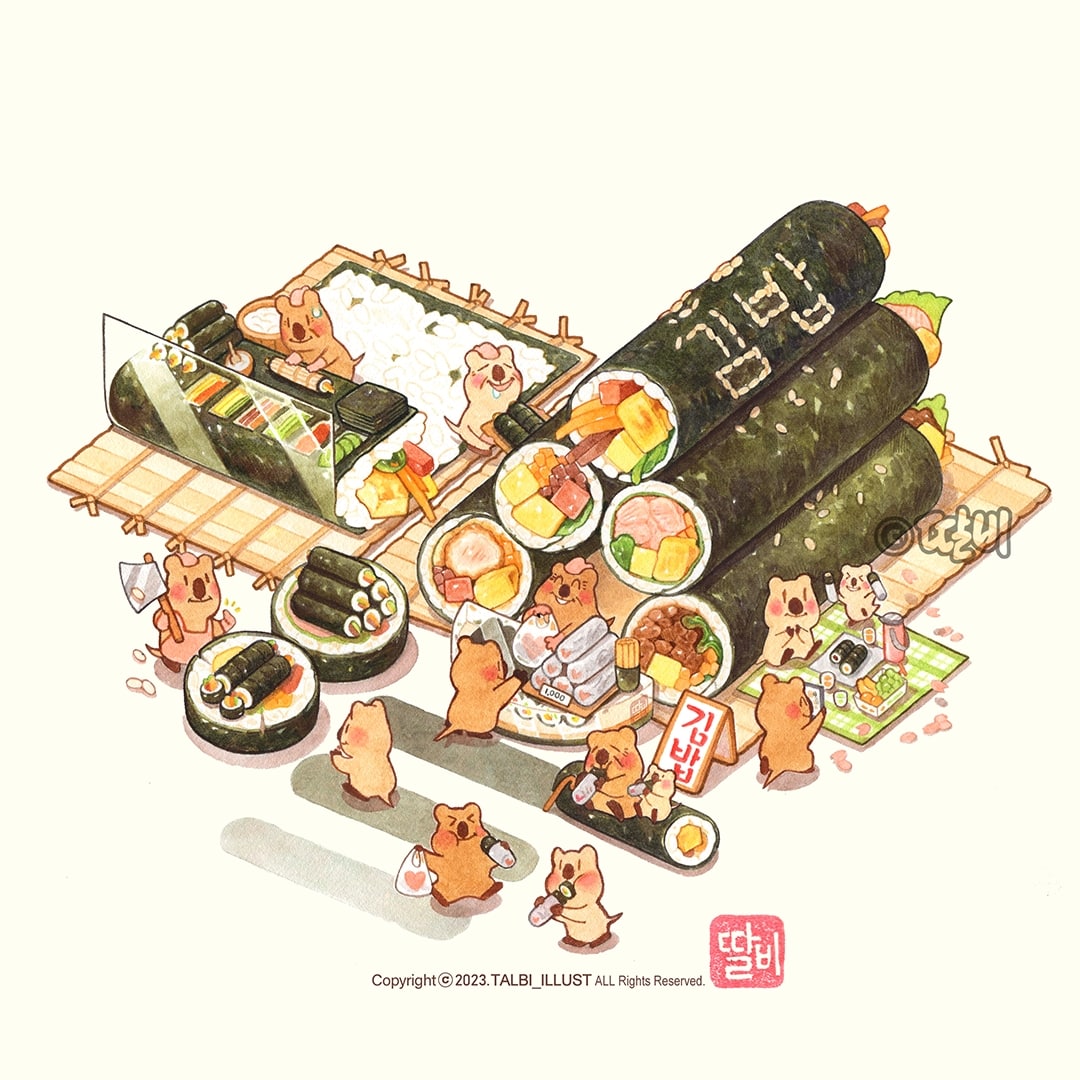 >_<, animal, apron, axe, bag, blush, cellphone, chibi
