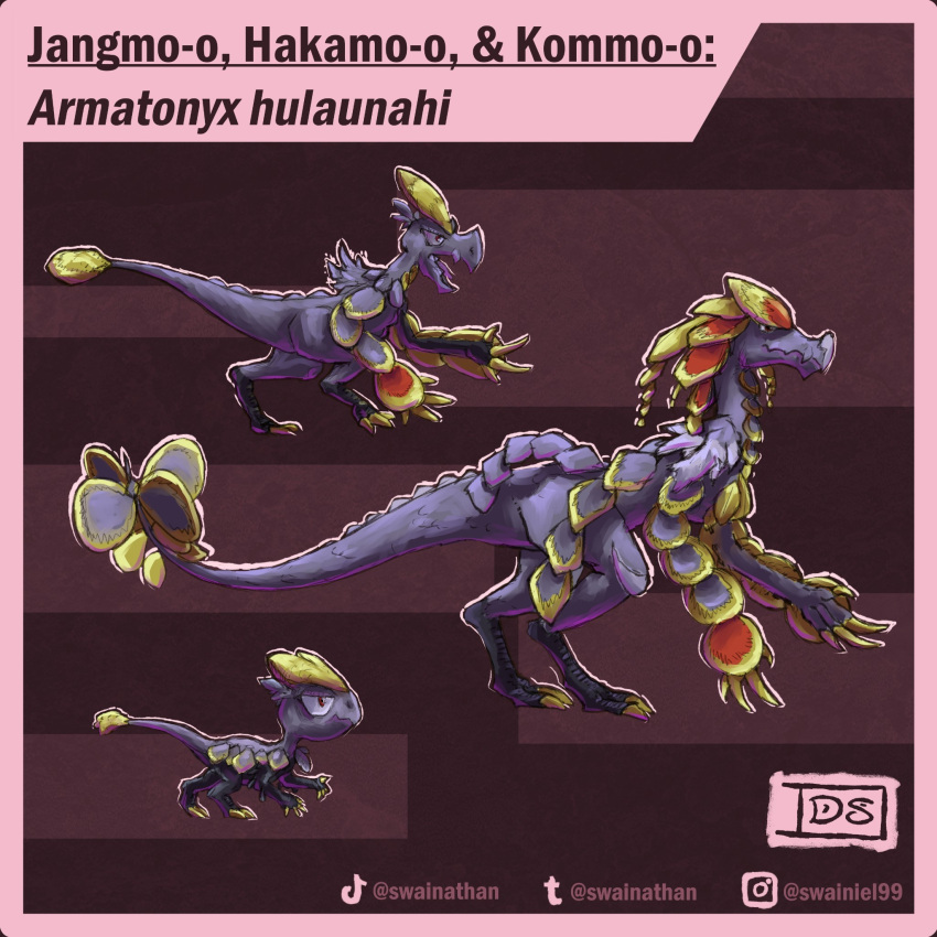 animal_focus, border, character_name, claws, closed_mouth, commentary, english_commentary, evolutionary_line