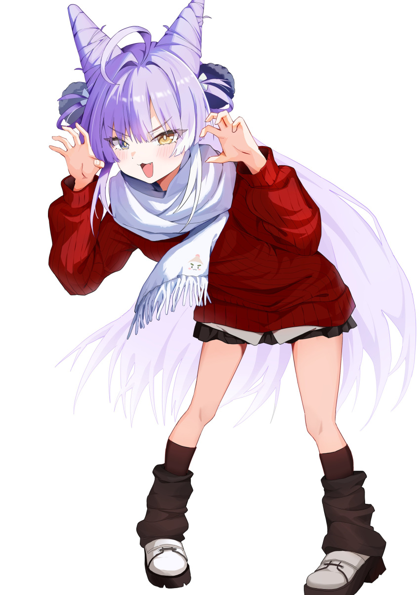 1girl, absurdres, ahoge, aoba_nene, black_skirt, black_socks, blue_eyes, character_print