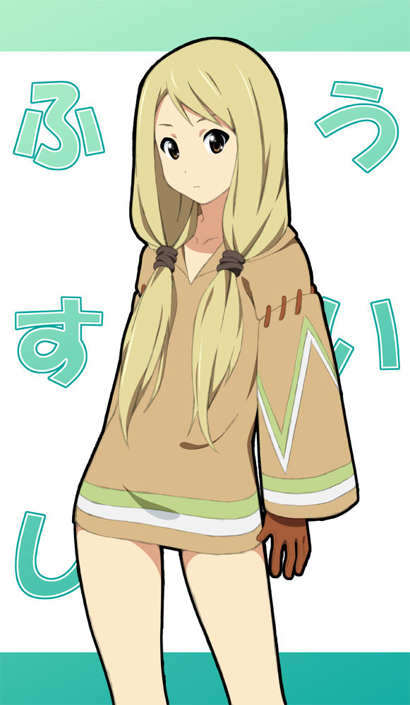 brown_eyes, female, final_fantasy, final_fantasy_tactics, fukuoka_katsumi, geomancer, geomancer_(fft), gloves, hoodie, long_hair, solo