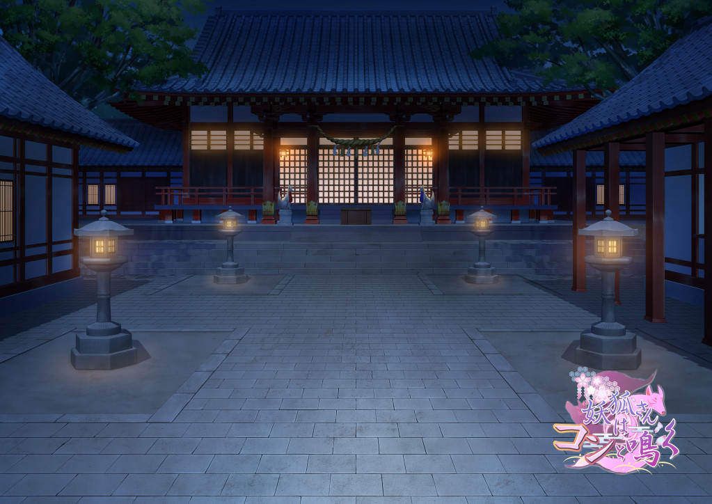 architecture, box, copyright_logo, donation_box, east_asian_architecture, fox_statue, logo, mizui_xl