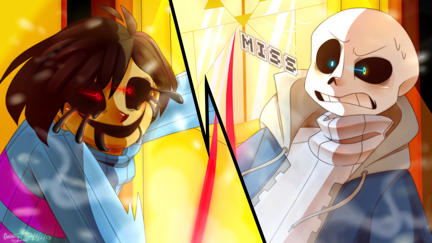 1boy, 1other, 2020, 2d, ambiguous_gender, artist_name, attacking, battle