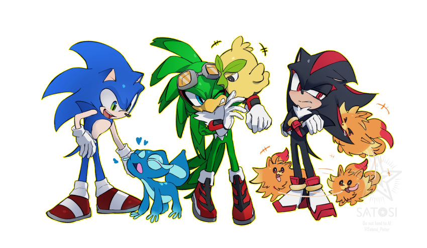 3boys, absurdres, annoyed, bird_boy, browt, clenched_teeth, crossed_arms, crossover