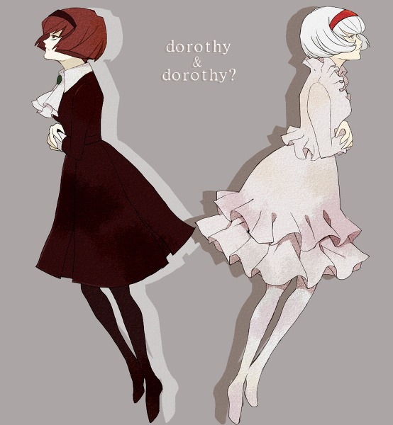 android, bad_id, bare_shoulders, black_eyes, blue_eyes, bob_cut, brooch, cis_(tiger_&amp;_bunny)