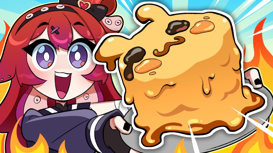 1girl, bad_food, berrycrepe, black_bow, black_nails, bow, bright_pupils, cake
