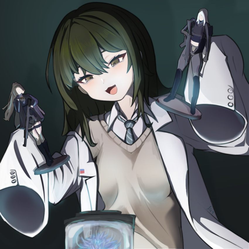 1girl, ak-15_(girls'_frontline), alva_(girls'_frontline_2), an-94_(girls'_frontline), buttoned_cuffs, buttons, character_figure, chiloveig_(girls'_frontline_2)