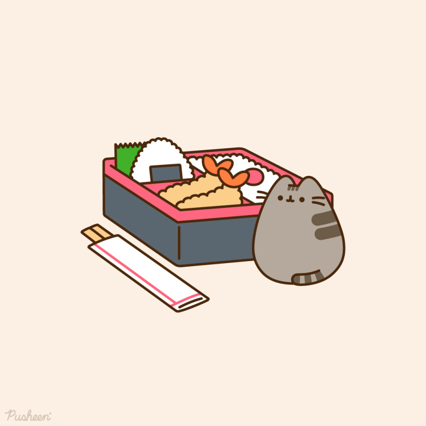 animal, animal_focus, bento, black_cat, cat, chopsticks, claire_belton, closed_mouth