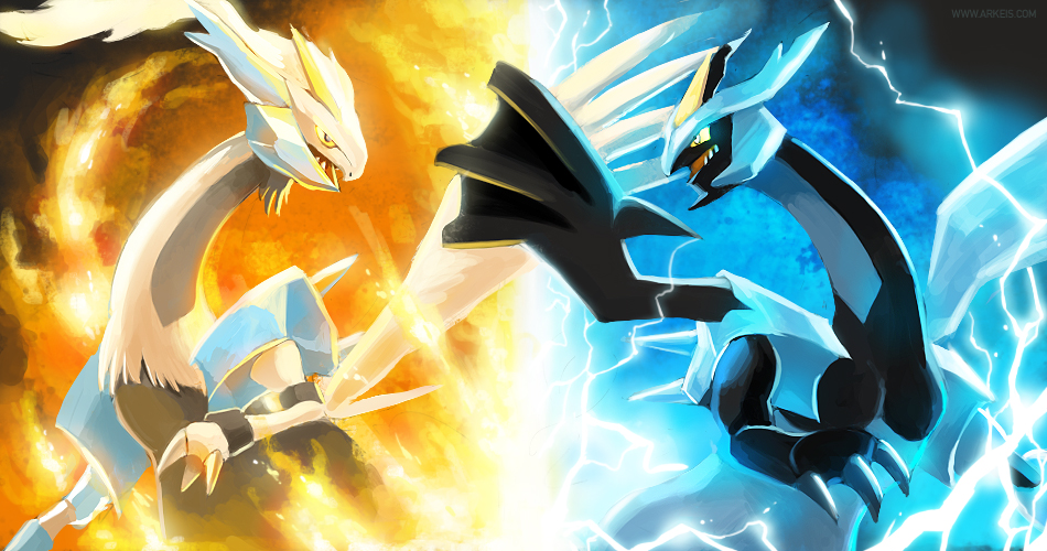 arkeis-pokemon, black_kyurem, claws, colored_sclera, commentary, dragon, dragon_wings, electricity