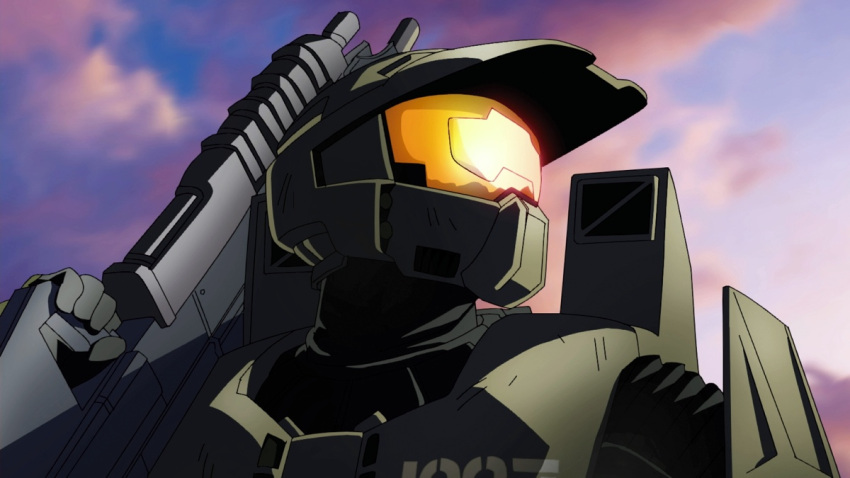 armor, assault_rifle, gun, halo_(game), halo_legends, helmet, hero, machine_gun, mjolnir_armor, sky, spartan, spartan-1337, spartan_1337, weapon