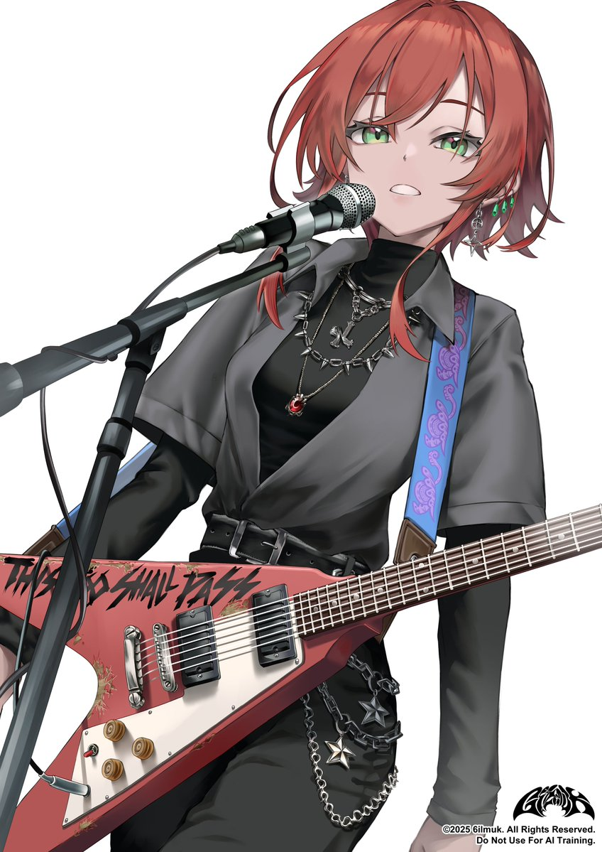 1girl, alternate_costume, black_jacket, black_pants, black_shirt, bocchi_the_rock!, commentary, earrings