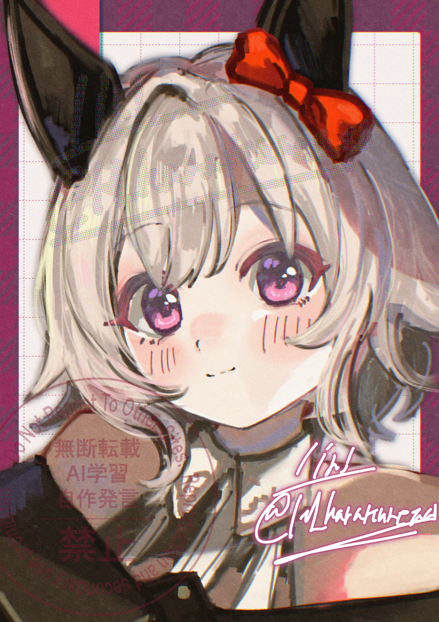 1girl, animal_ears, bare_shoulders, blush, bow, closed_mouth, coat, curren_chan_(fille_eclair)_(umamusume)